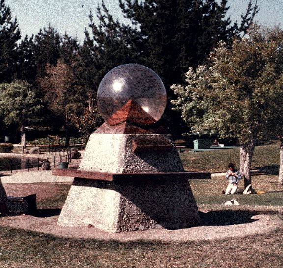 Wenger Sundial in San Lorenzo Park, Santa Cruz, CA 1970s