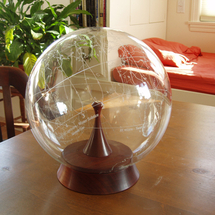 The UniGlobe, a celestial globe with a terrestial globe inside